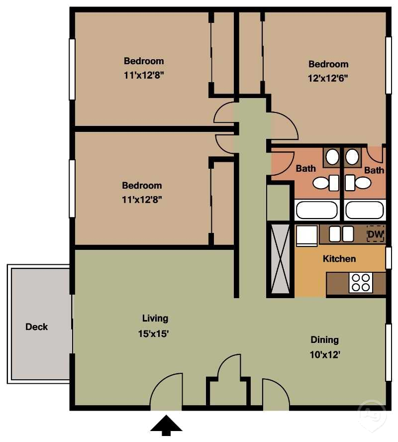 1 & 2 Bedroom Apartments in Iowa City Westgate Villa